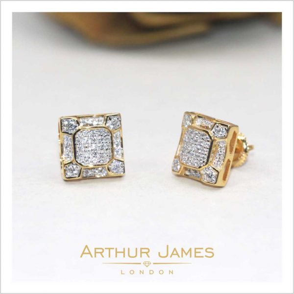 Kite diamond stud earrings for women
