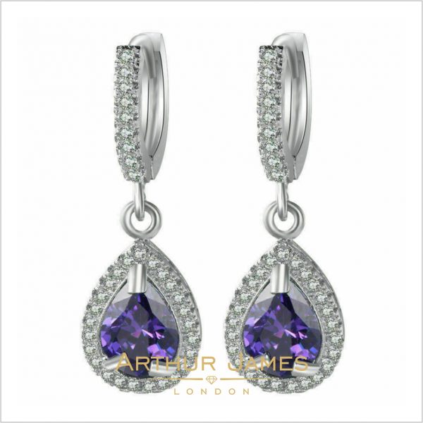 Blue Tanzanite Drop Earrings for women