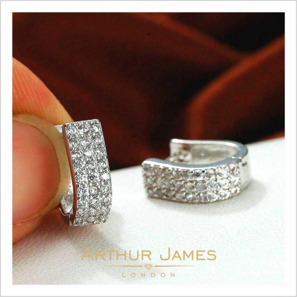 unisex diamond hoops