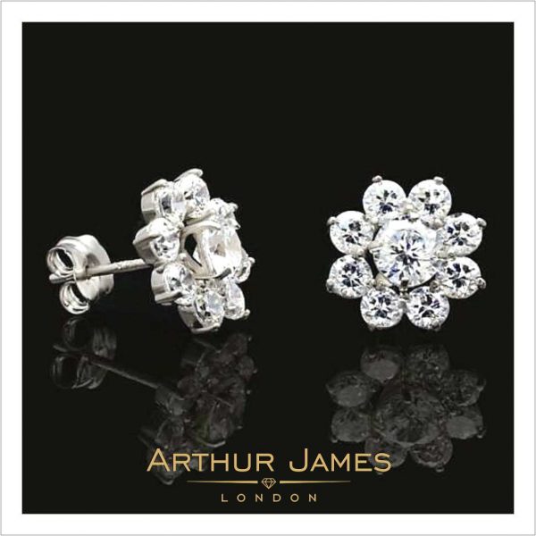 lotus flower Sterling silver studs for women.girls
