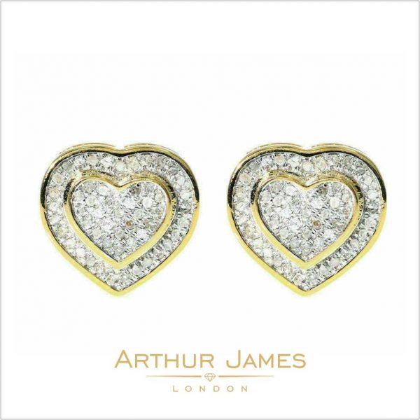 heart studs for girls