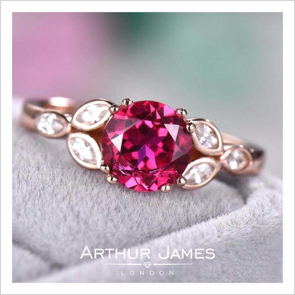 Solitaire Rose Ring - Custom Made Jewelry by Arthur James London