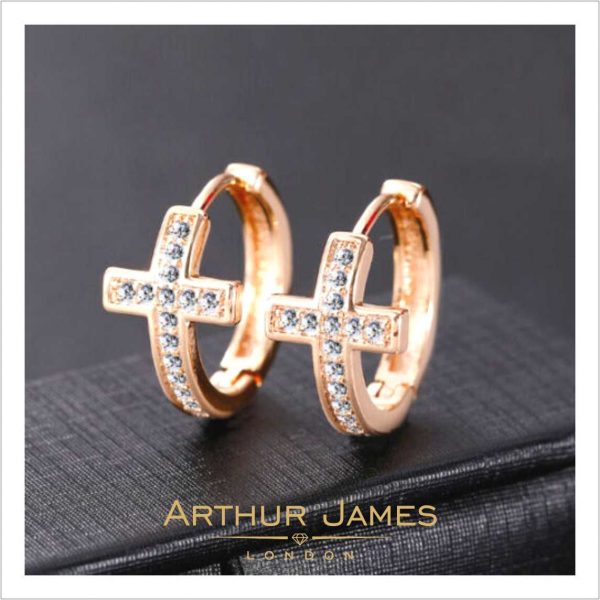 Rose Cross Hoops