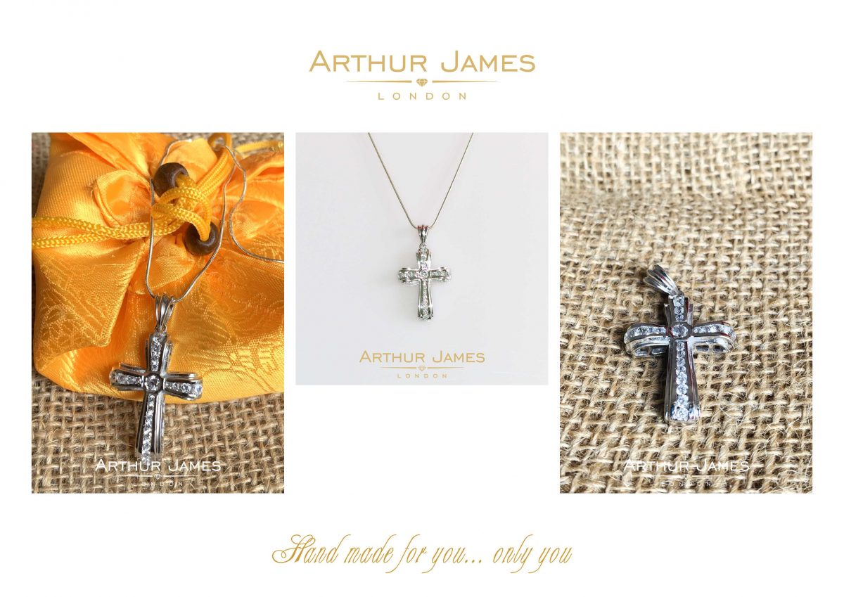 God Jesus Christ Cross Diamond Unisex Pendant
