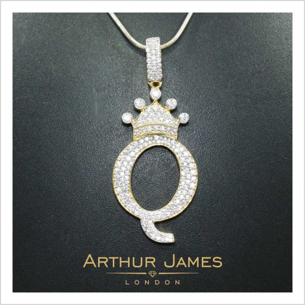 Initial Letter Rapper 3D Custom Q Alphabet Pop Singer Pendant