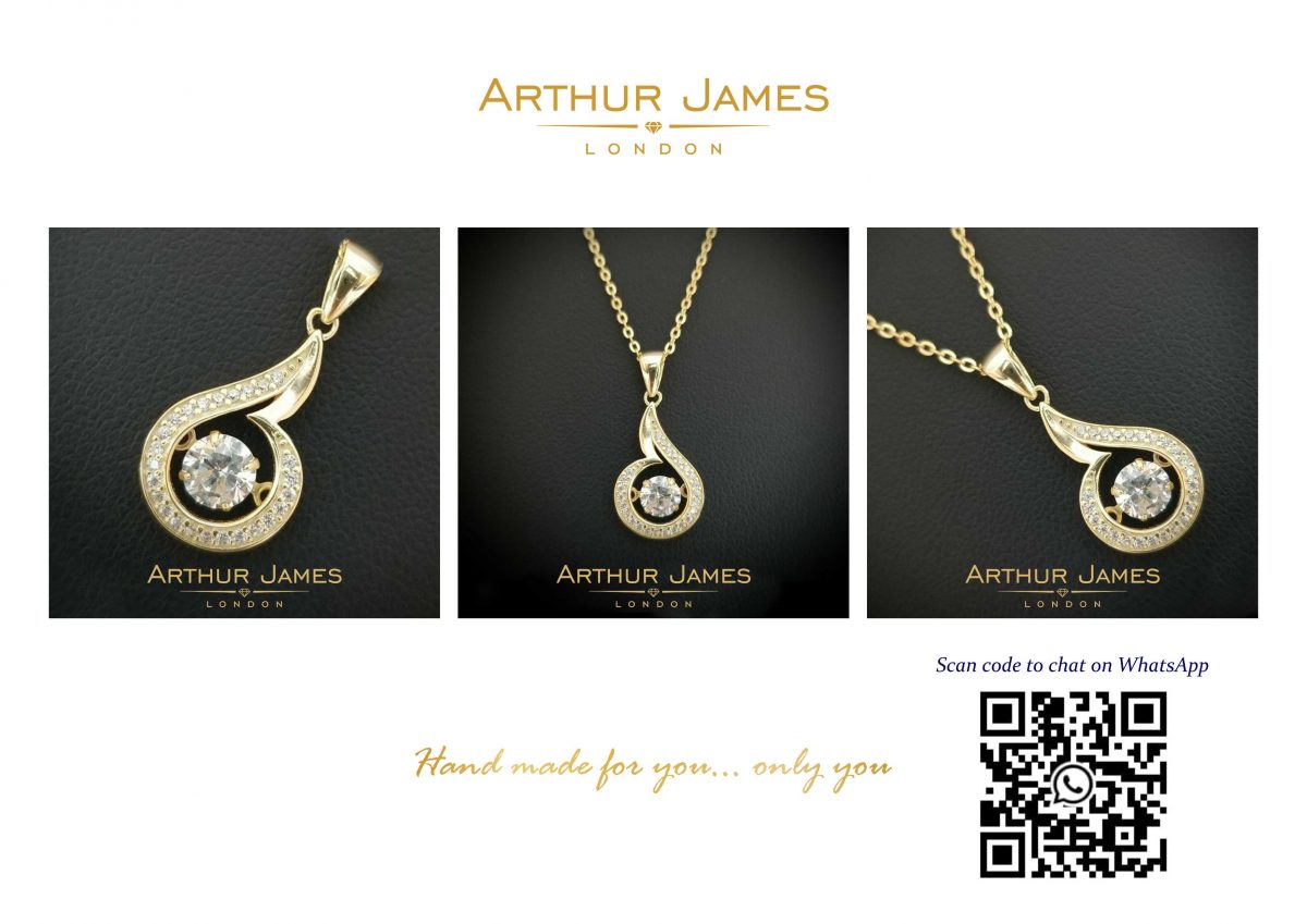 Four Prong Solitaire Dancing Diamond Pendant