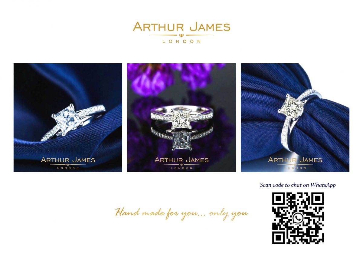 Princess Cut White Lab Diamond Ladies Ring