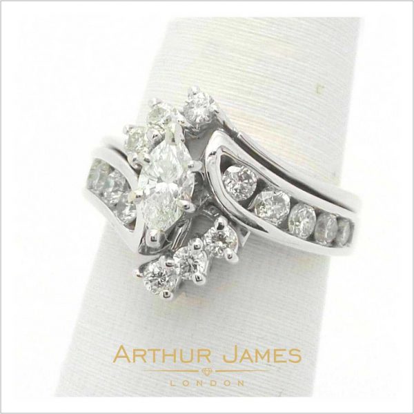 Marquise Cut Diamond Solitaire Ladies Ring