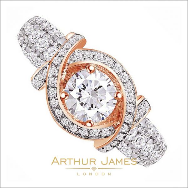 Round Cut Solitaire Diamond Rose Gold Ring
