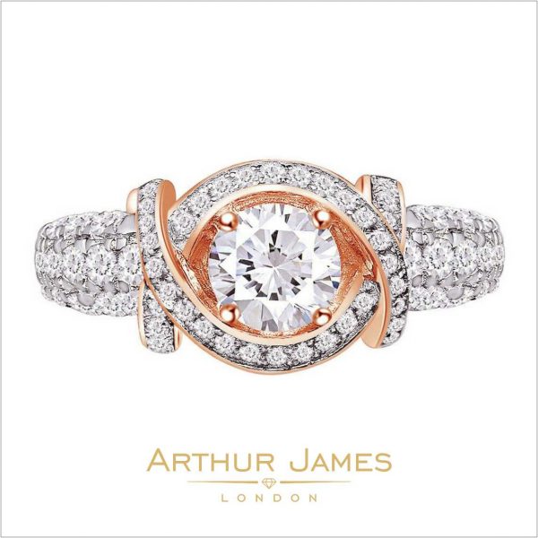 Round Cut Solitaire Diamond Rose Gold Ring