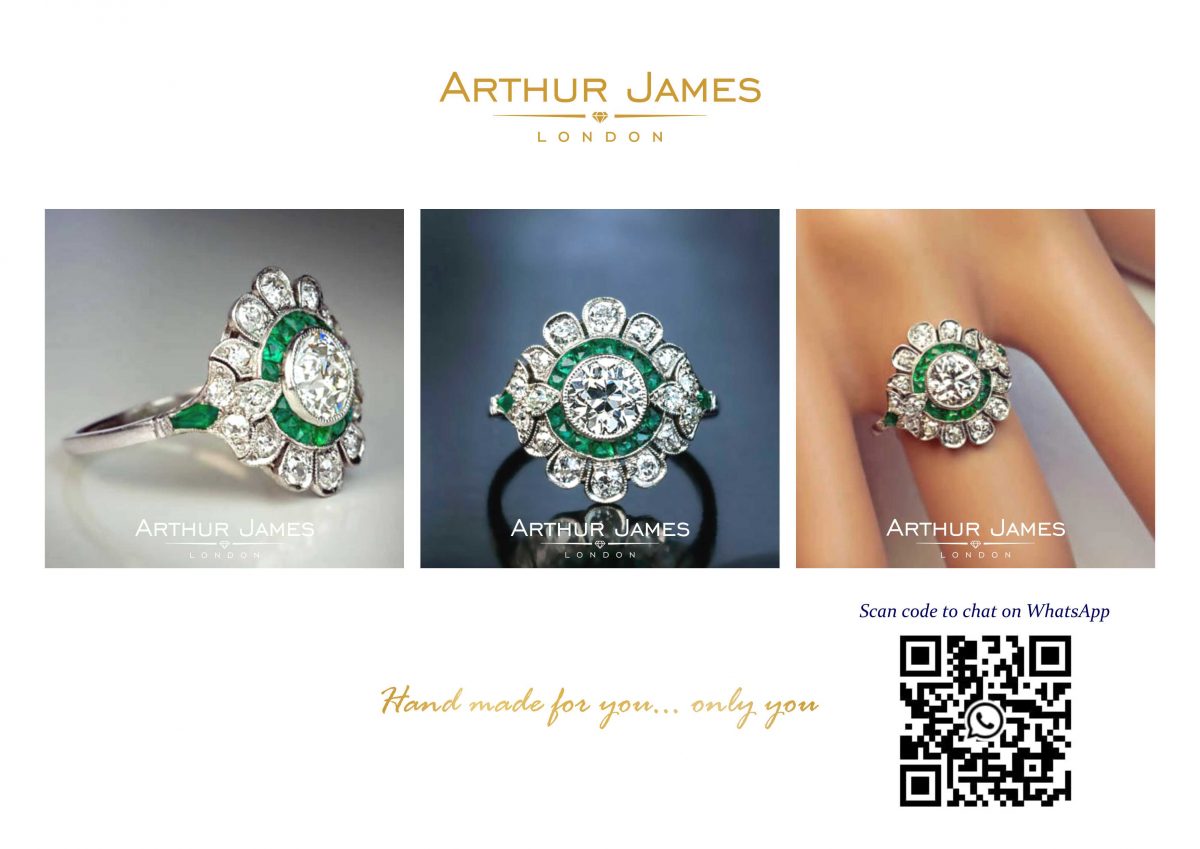 Round Diamond Vintage Flower Art Deco Ladies Ring