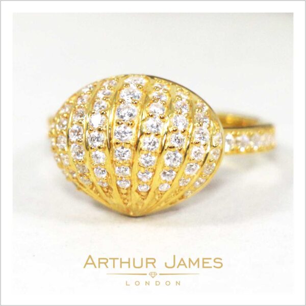 Sea Shell Diamond Ring