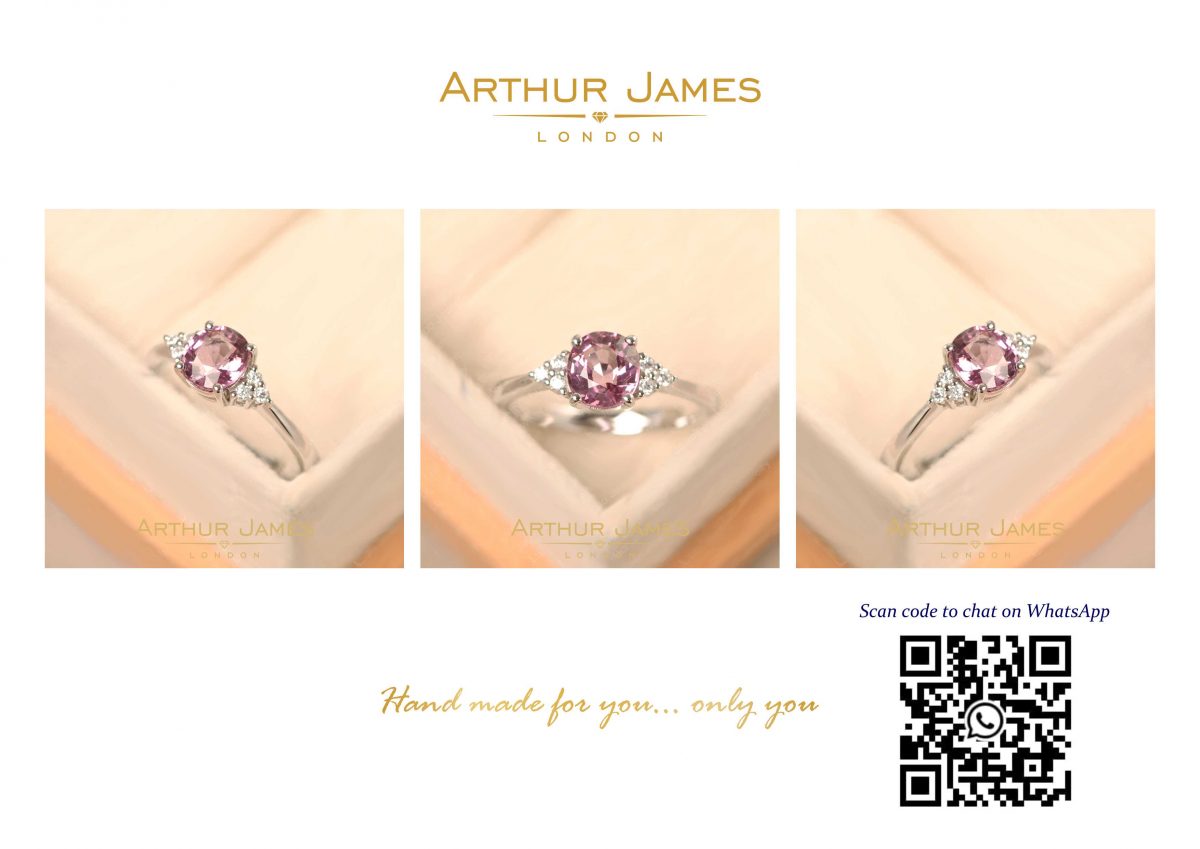 Oval Cut Pink Spinal Tourmaline Ladies Ring