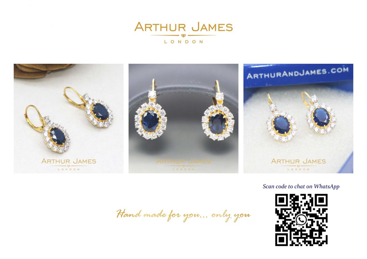 Oval Cut Blue Tanzanite Diamond Women's Dangler Earrings