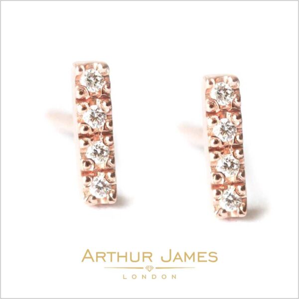 Rose Gold Strip Studs